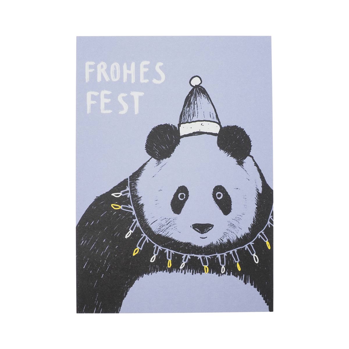 Postkarte Panda Weihnachten