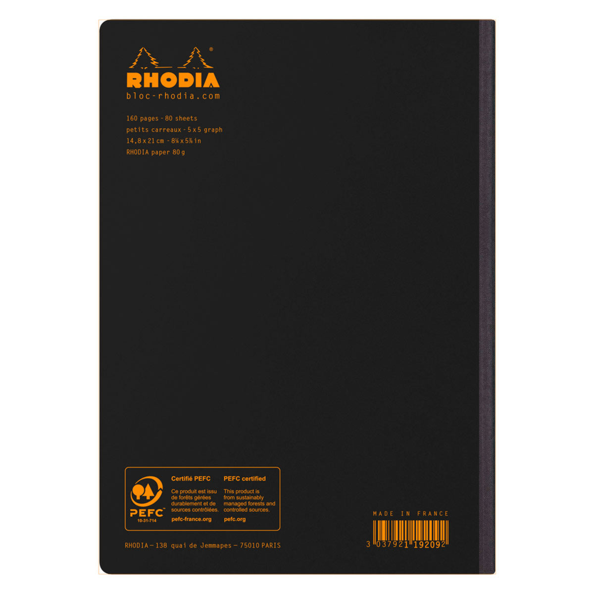 Rhodia - Composition Book A5 kariert, schwarz