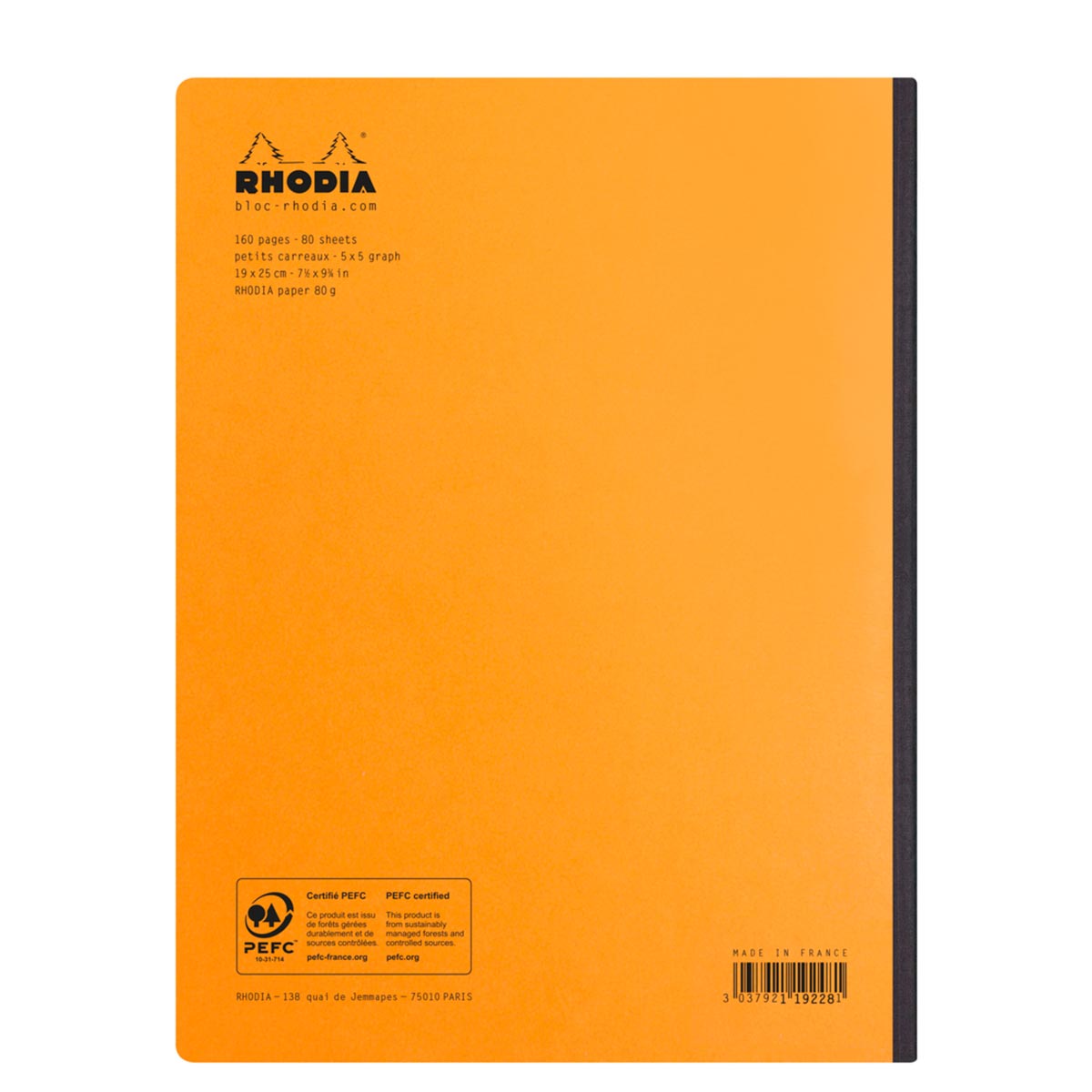 Rhodia - Composition Book B5 kariert, orange