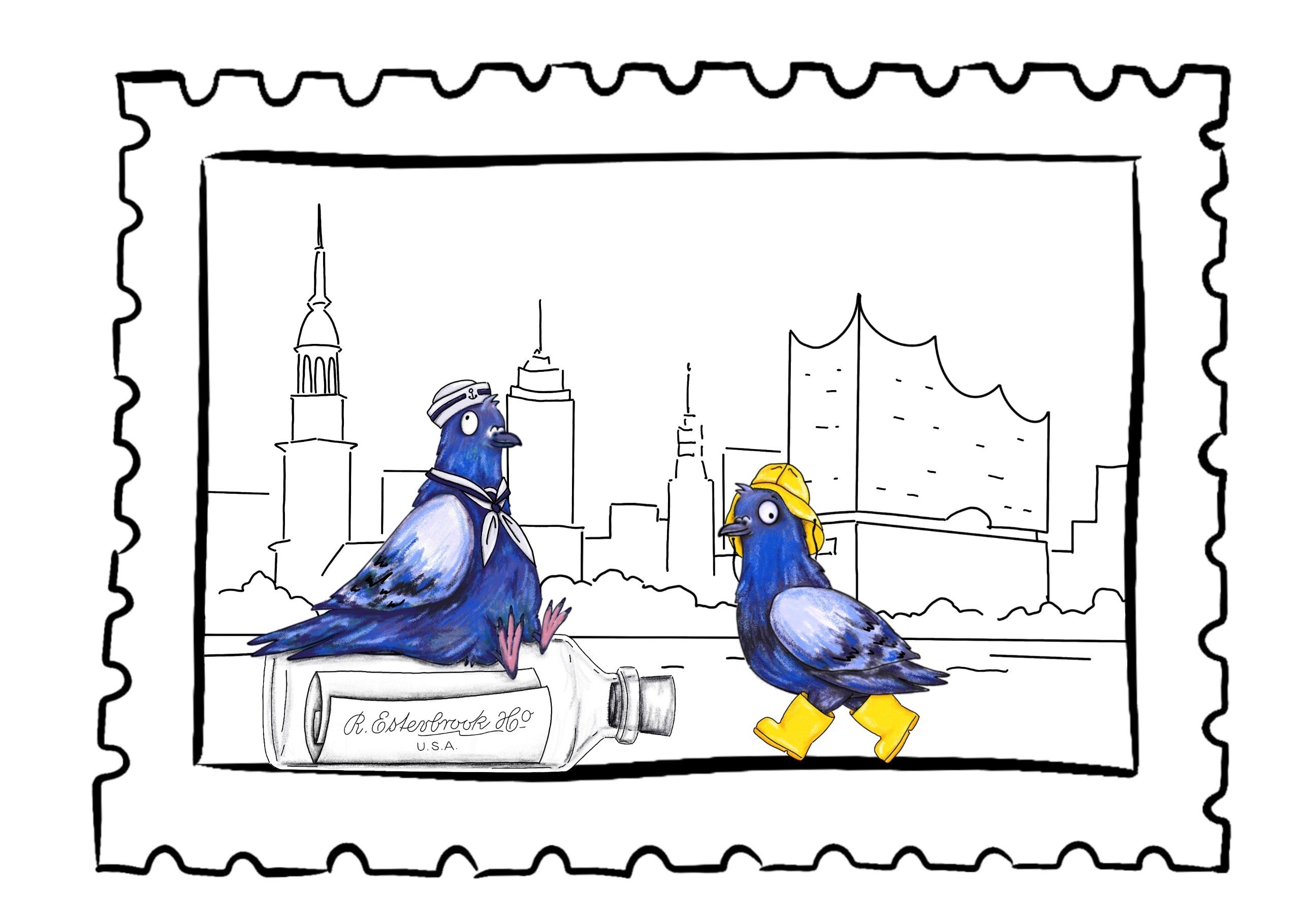 Esterbrook Hamburg Pigeon Set