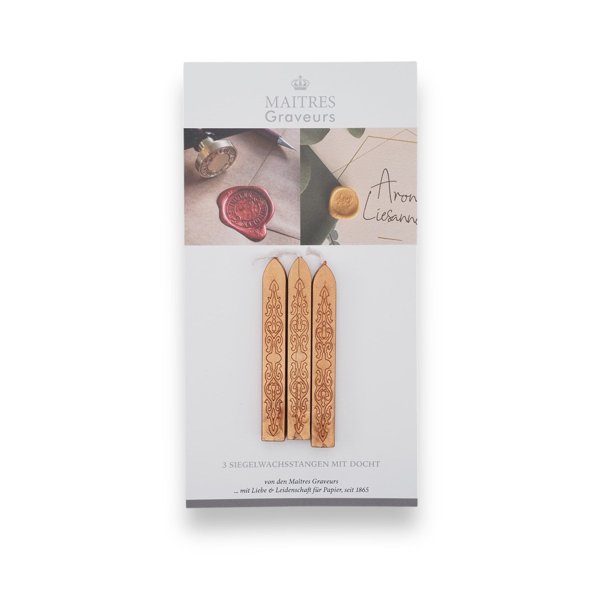 Maitres Engravers - 3 sealing wax sticks, copper