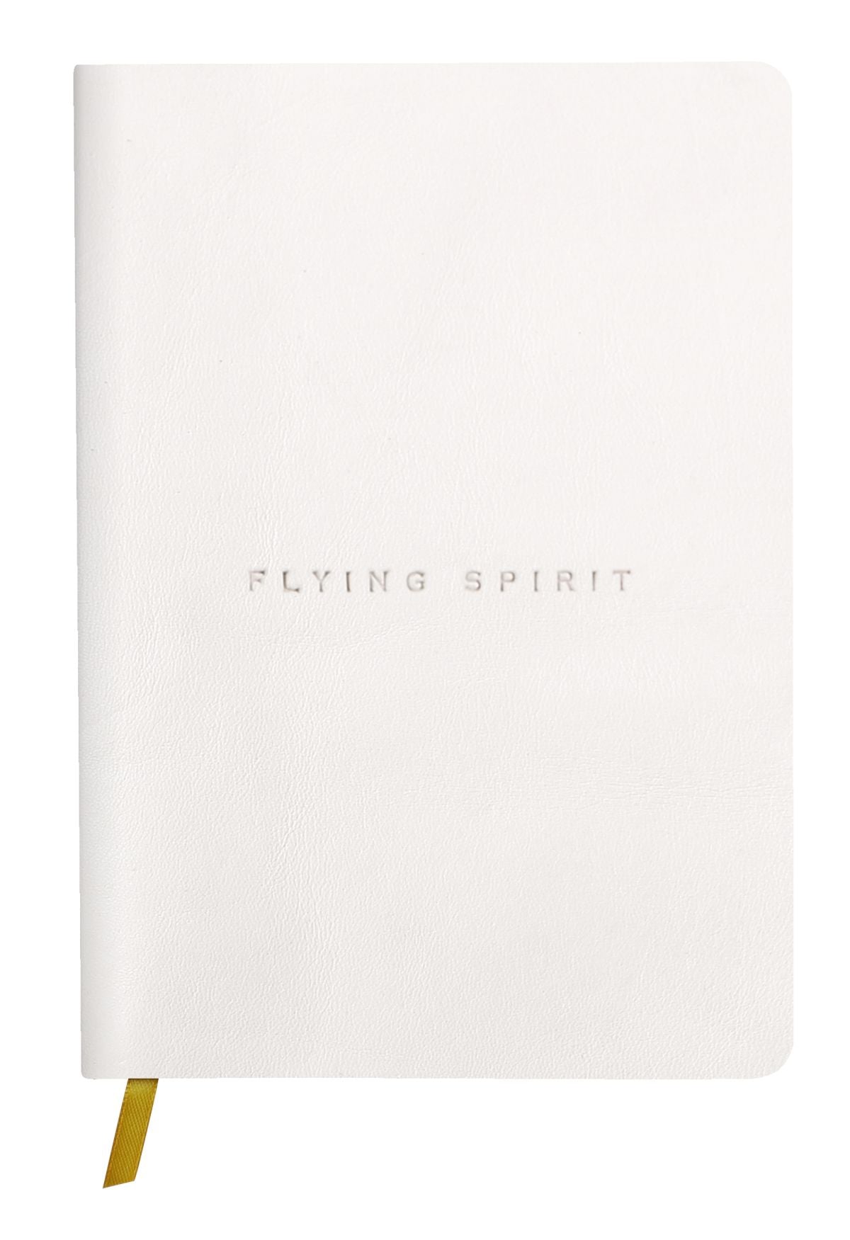 Flying Spirit notebook A5 with leather cover, white dotted