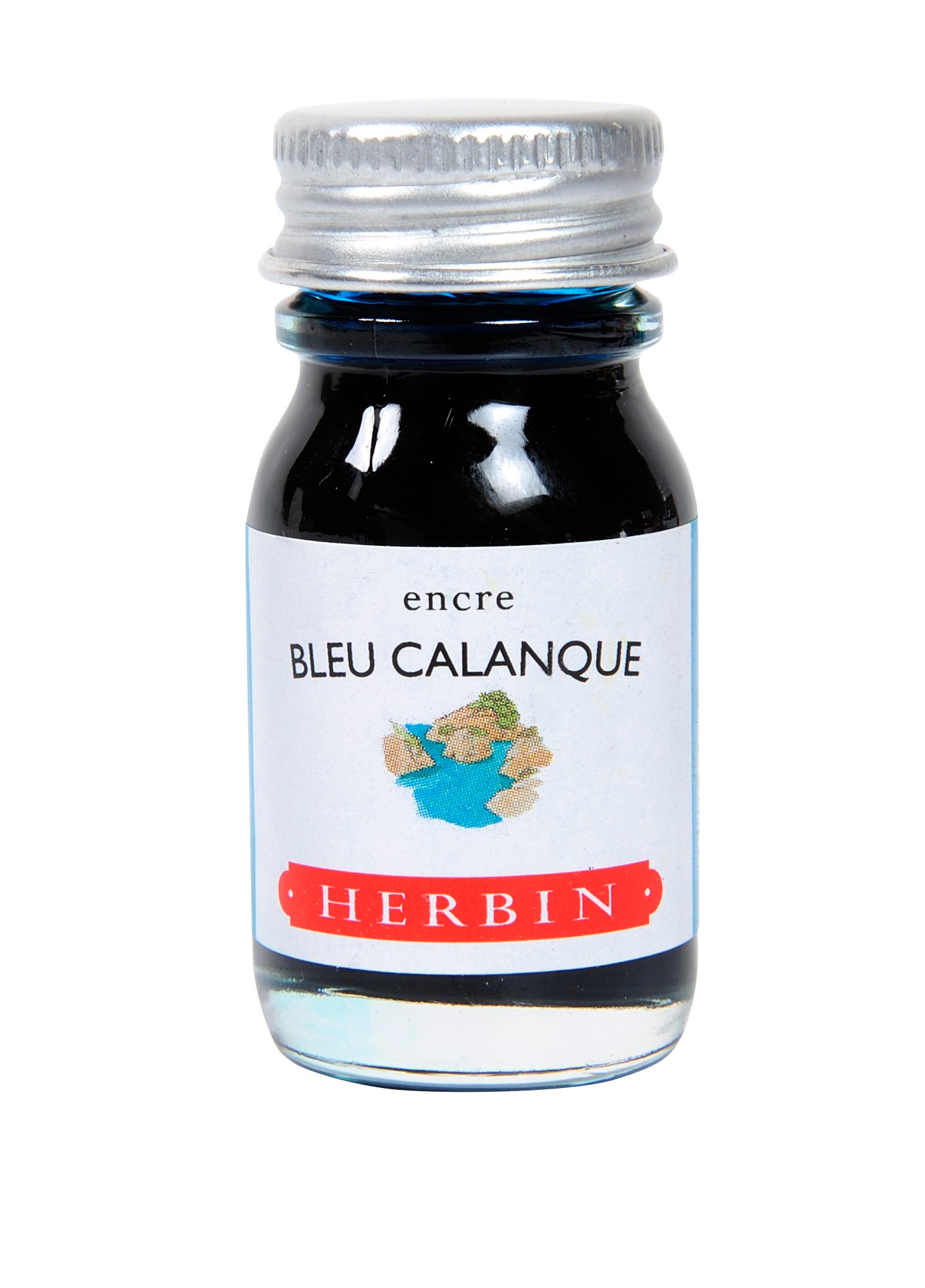 Bleu Calanque 10 ml Tintenglas von J. Herbin.