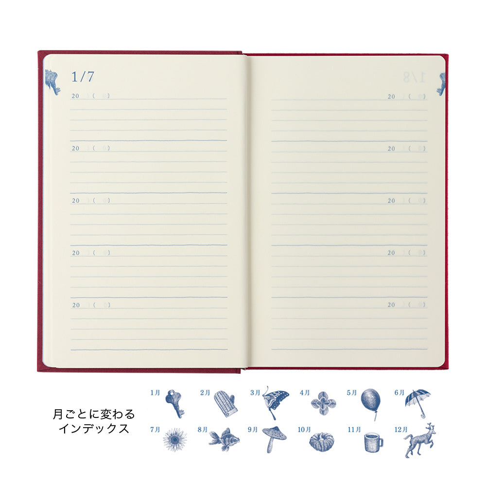 Midori - Daily Diary 10 Jahre, rot