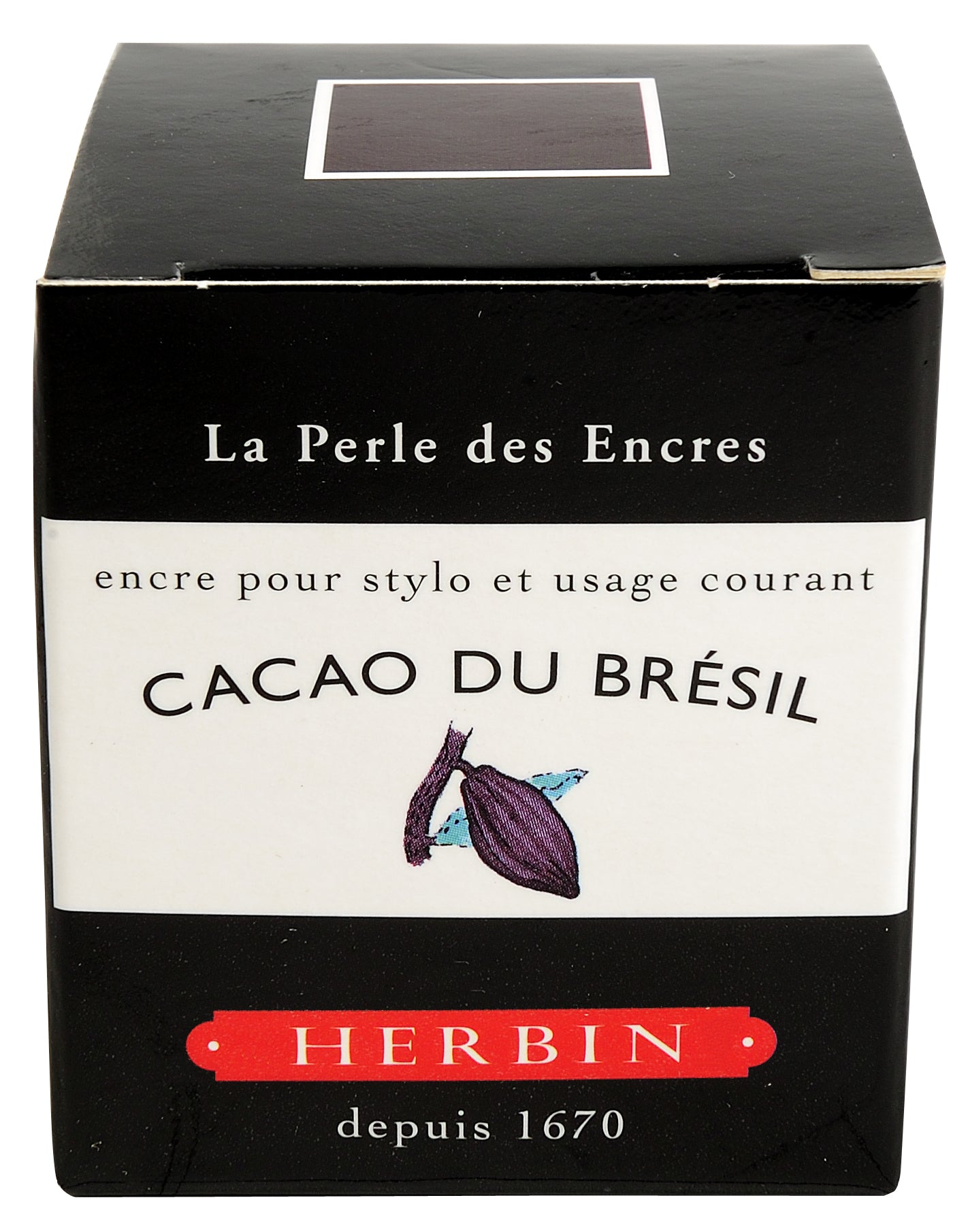 Herbin ink bottle cocoa brown 30 ml / cacao du bresil