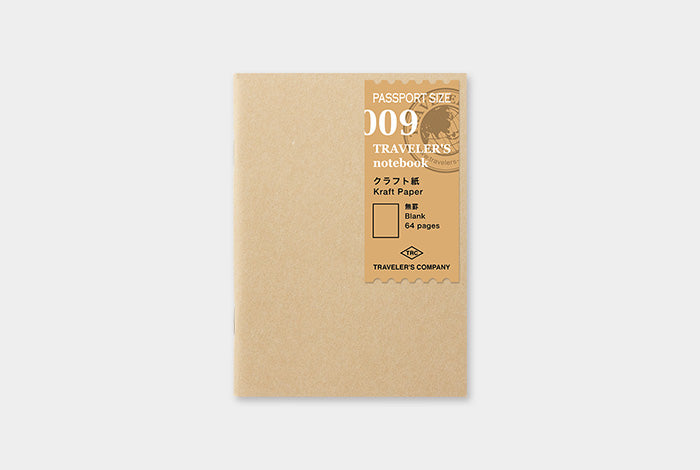 Traveler&#39;s Notebook Company - Passport Size Refill Kraft paper (009)