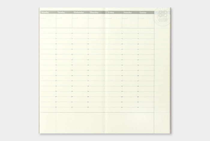 Traveler&#39;s Notebook Company - Wochenübersicht (018)