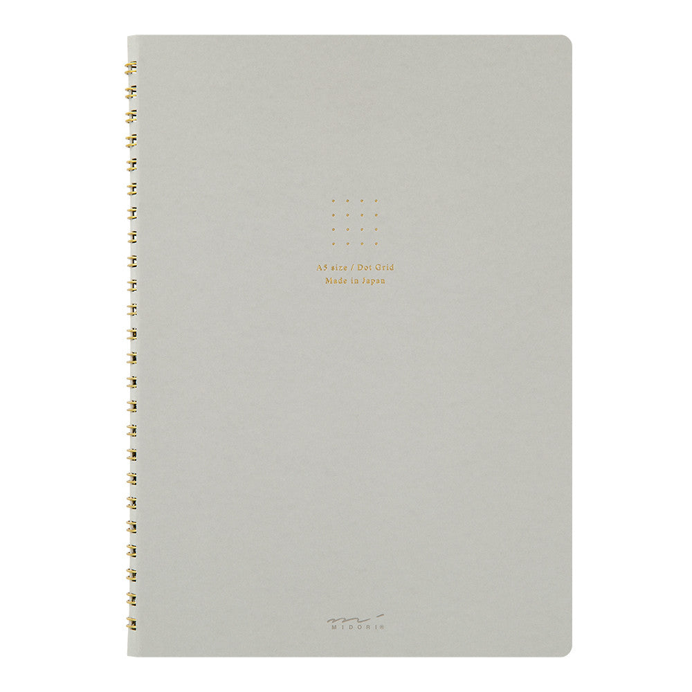 Midori Color Dot Ring Binder - Grey