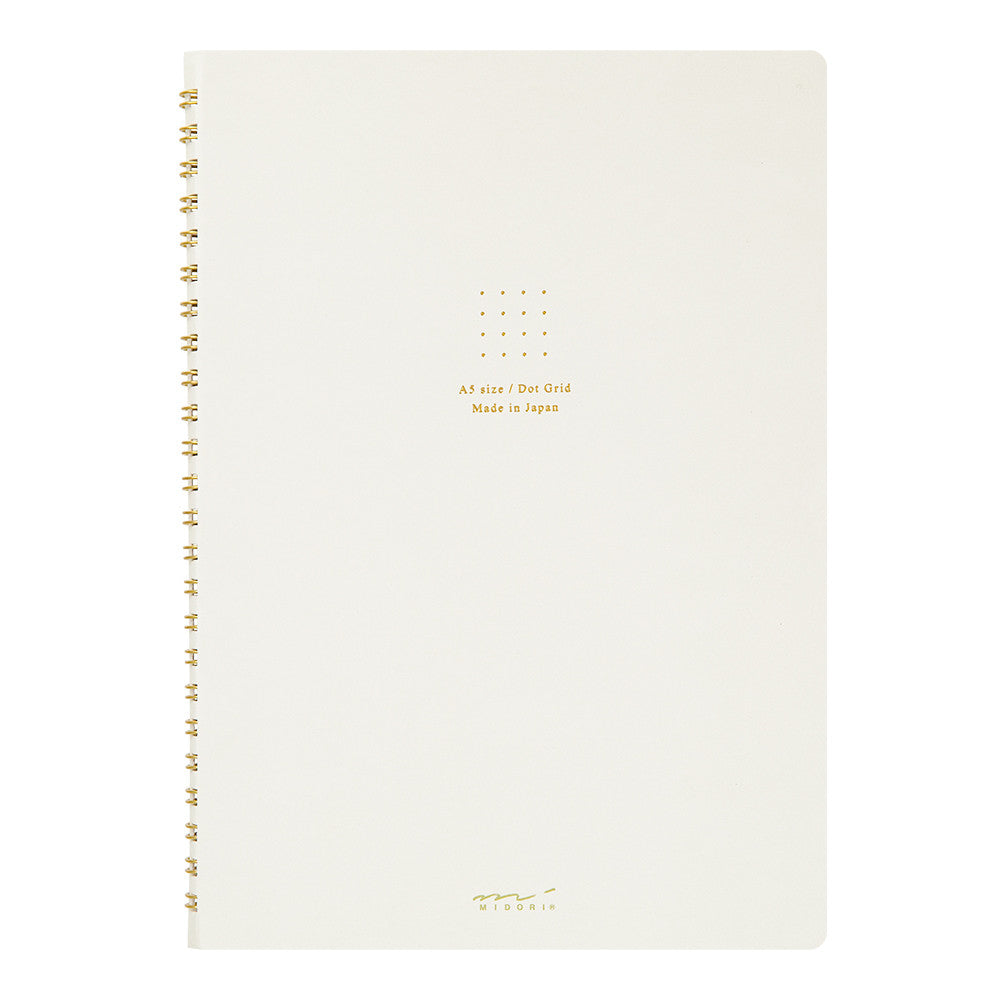 Midori Color Dot Ring Binder - White