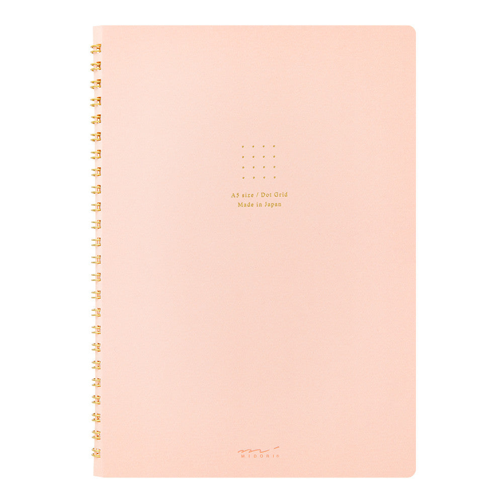 Midori Color Dot Ring Binder - Pink