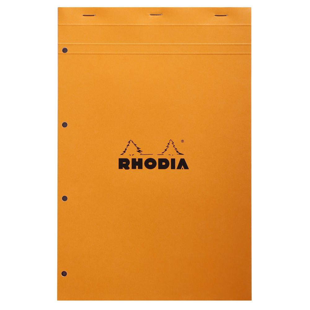 Rhodia Block No. 20 - orange / checkered