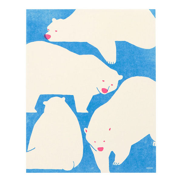 Midori stationery polar bear, 24 sheets