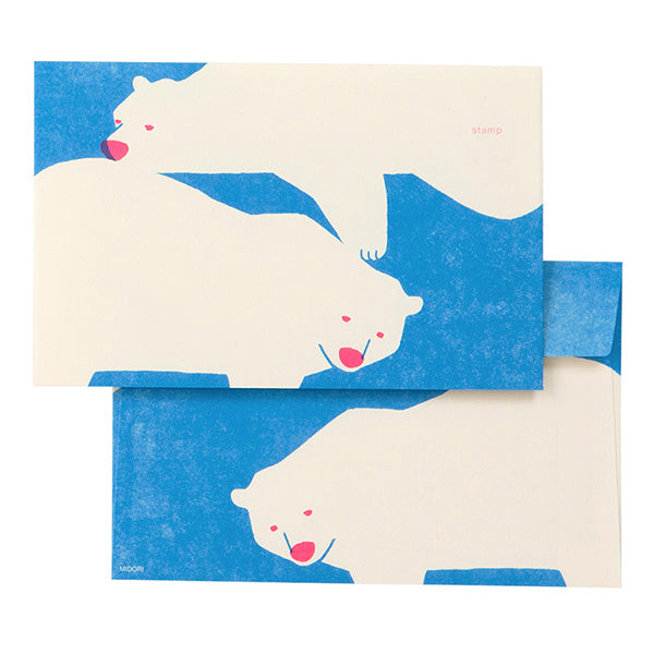 Midori envelopes polar bear, 8 pieces