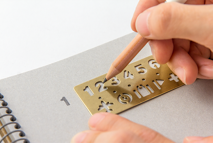 Traveler&#39;s Notebook Company - brass bookmark numbers