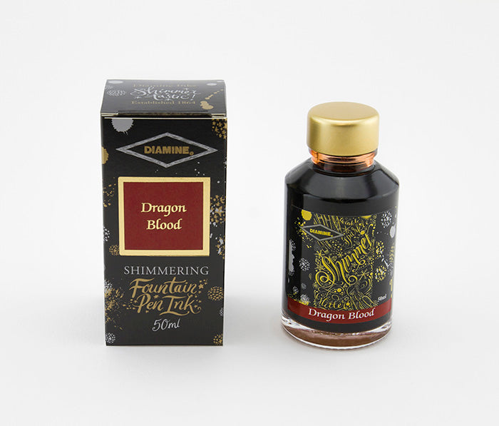 Diamine Shimmer Ink - Dragon Blood, 50ml ink bottle