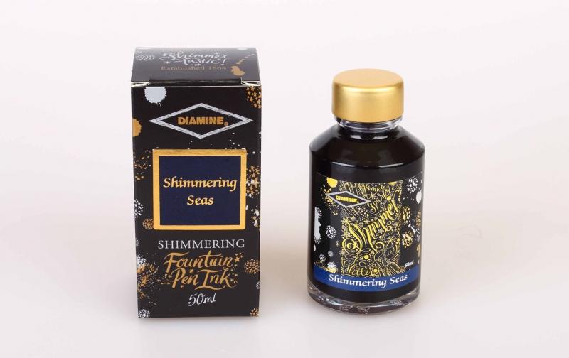 Diamine Shimmer Ink - shimmering seas , 50ml ink bottle