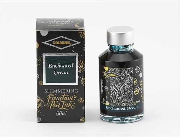 Diamine Shimmer Ink - enchanted ocean, 50ml ink bottle