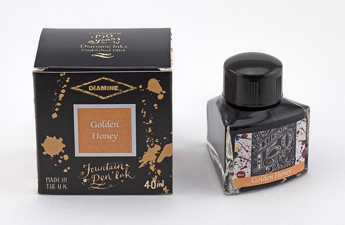 Diamine Anniversary ink, Golden Honey 40 ml