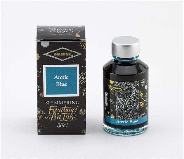 Diamine Shimmer Ink - Arctic Blue, 50ml Ink Jar
