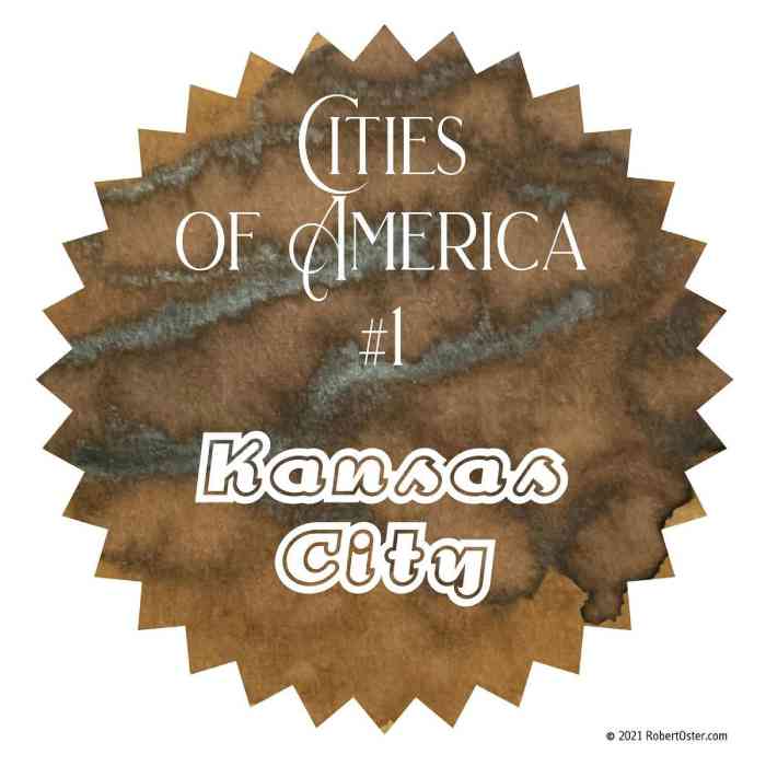 Swatch von Kansas City aus der Serie Cieties of America von Robert Oster. 