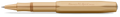 Geöffneter Kaweco Aluminium Tintenroller in gold. Die Kappe ist auf das Ende aufgeschraubt.