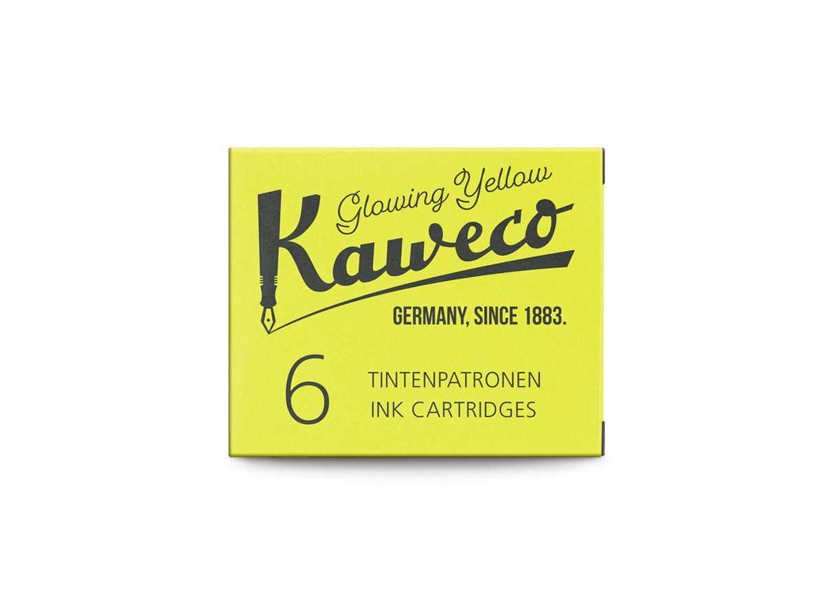 Kaweco ink cartridges, 6 pieces Glowing Yellow