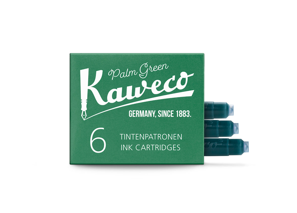 Kaweco ink cartridges, 6 pieces Palm Green