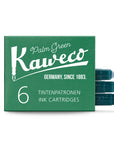 Kaweco ink cartridges, 6 pieces Palm Green