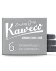 Kaweco ink cartridges, 6 pieces smoky gray