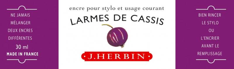 Herbin ink bottle Cassis 30 ml / larmes de cassis