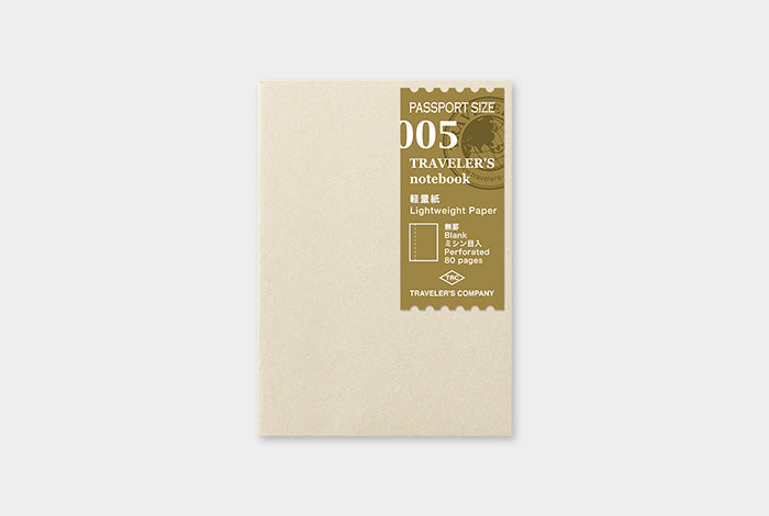 Traveler&#39;s Notebook Company - Passport Size Thin Paper Inserts Refills (005)